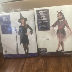 Halloween Budget Costumes Brand New Lil Witch, Vampire size 12-14 Girls