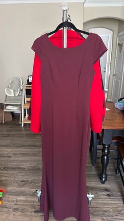 Burgundy Maxi Dress with Cap Sleeves