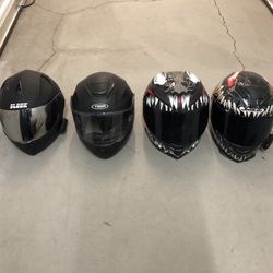 Motorcycle Helmets (4 Different Kinds)