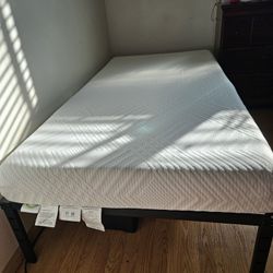 Twin bed 6" mattress and bed frame