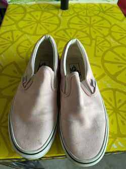 Women’s pink slip on vans