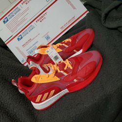 🔥RARE Adidas Zoneboost Team Collegiate Red ATL Basketball 9.5 Sneakers FY0869🔥