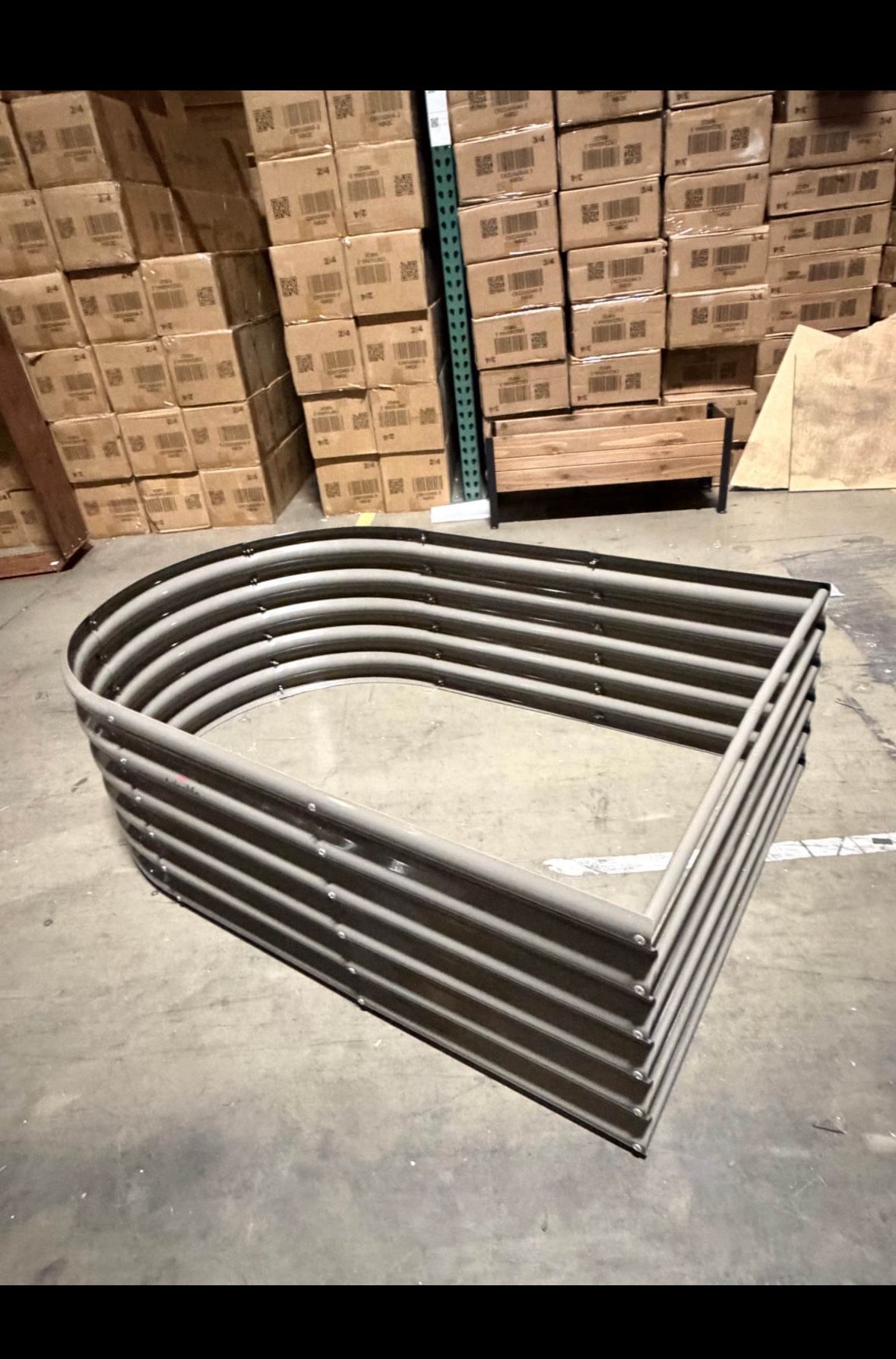 New 54”x38”x16” Arch Shape Galvanized Raised Planter Box Metal Garden Bed Plant Outdoor