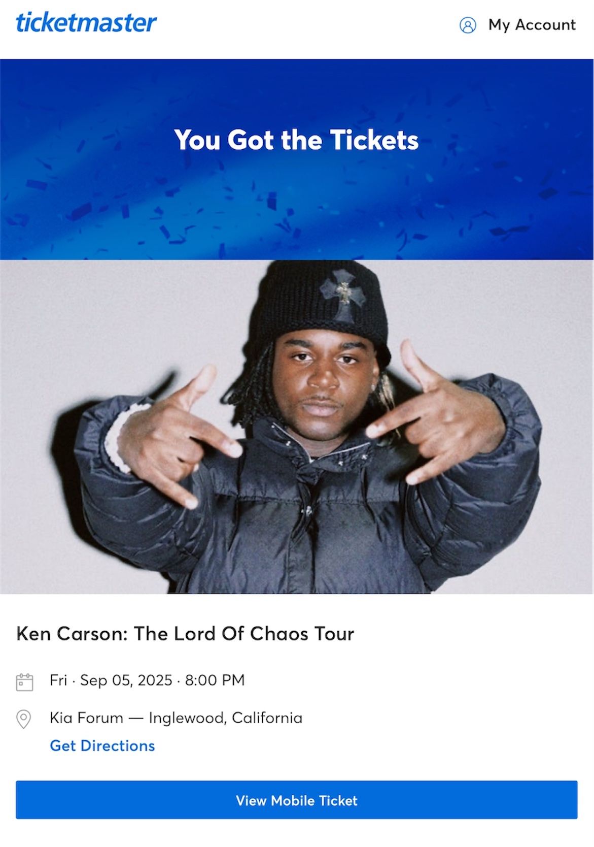 Ken Carson Ticket