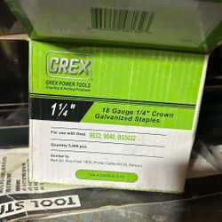 crex.  1 1/4   18 Gauge 1/4 crown galvanized staples