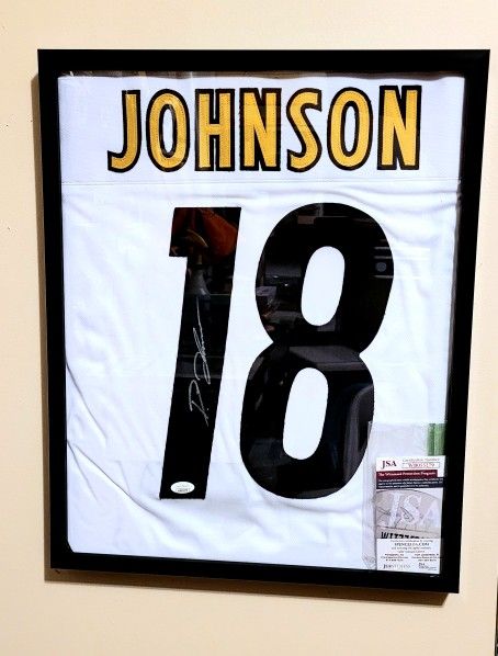 *FRAMED* Custom XL Signed Diontae Johnson Jersey 