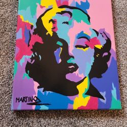 Marilyn Monroe Colorful Wall Art 11 X 14