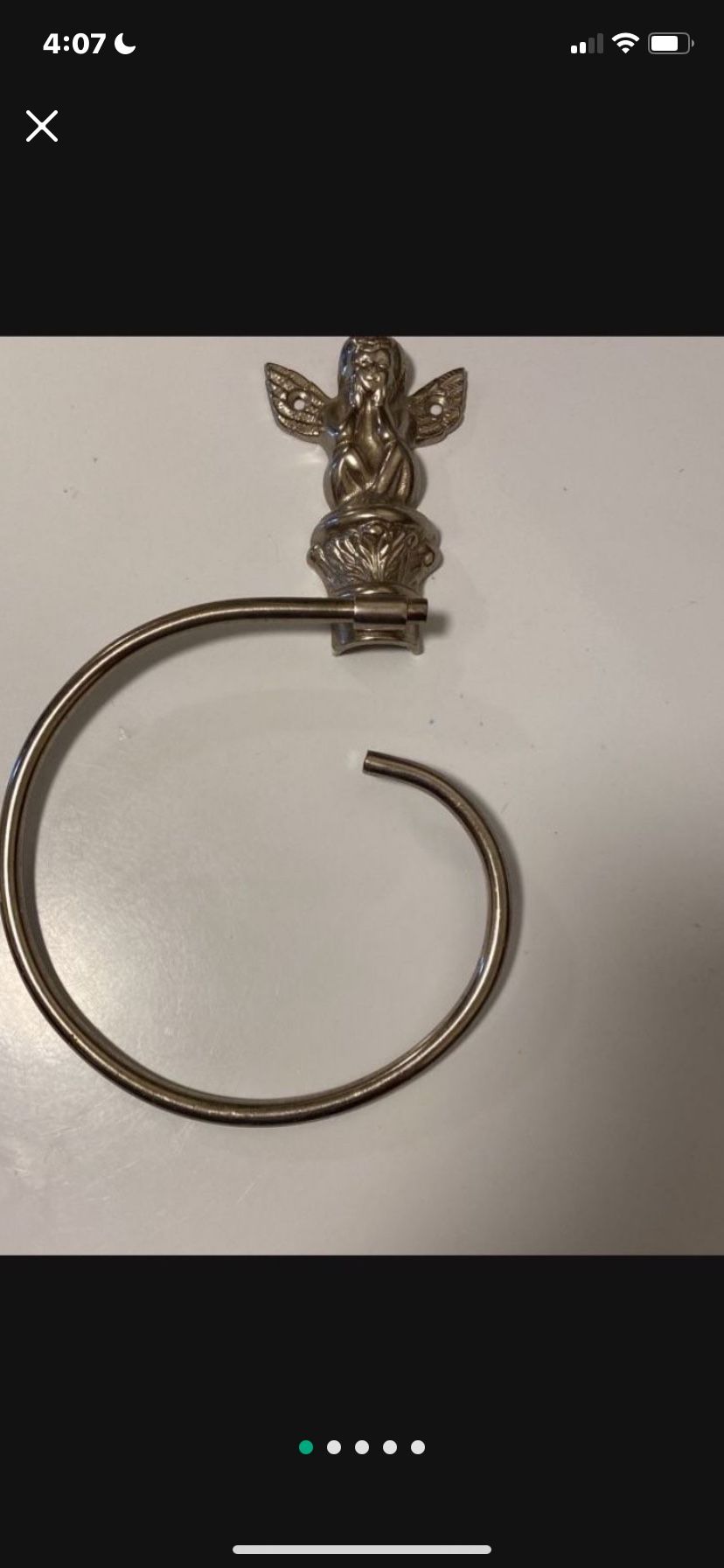 Vintage Cherub Towel Ring