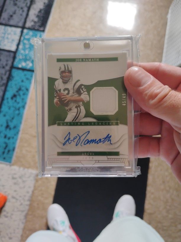Joe Namath Auto Card