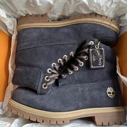 Timberland Heritage Dark Blue Suede Boots