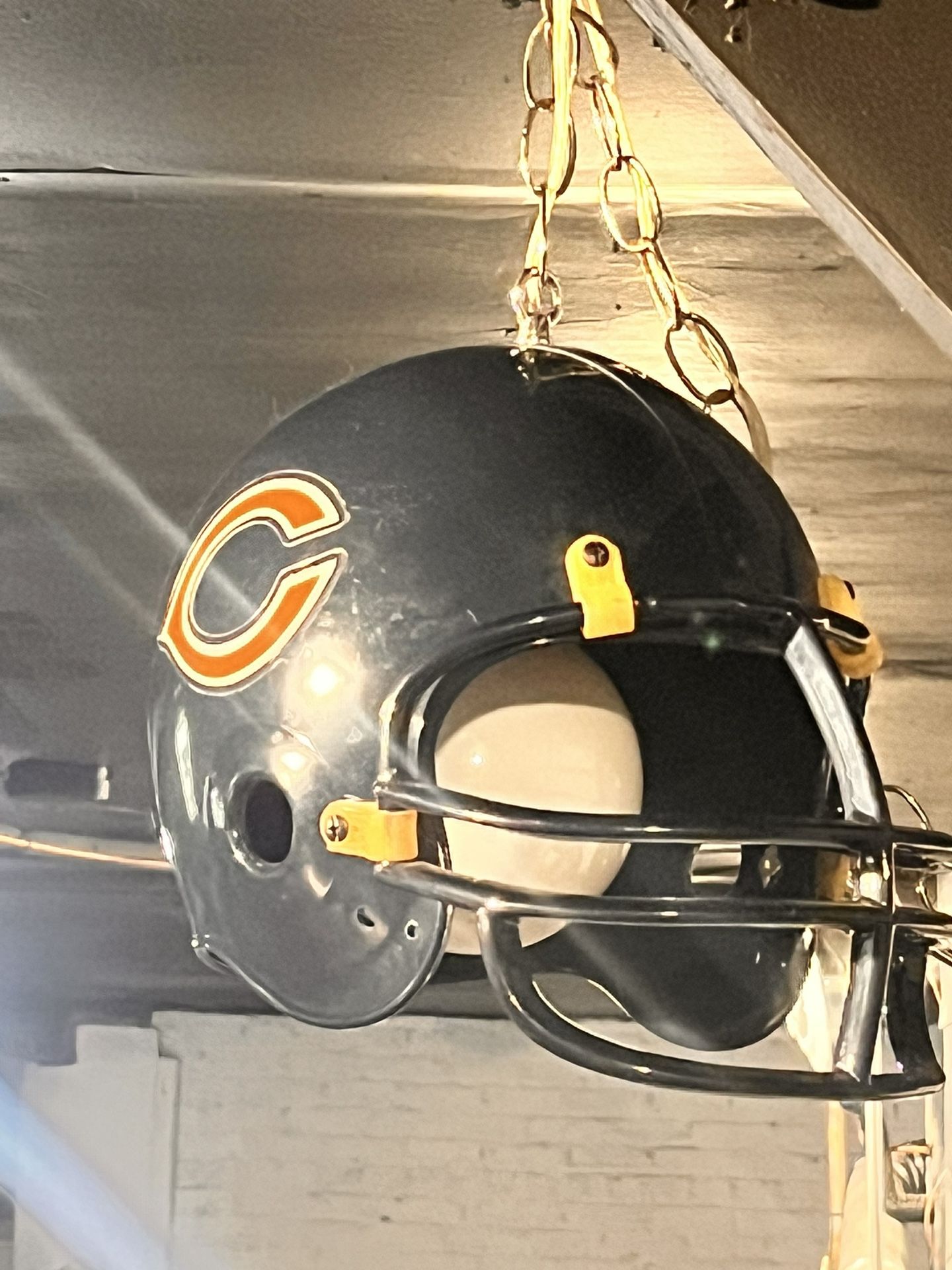VINTAGE Bears Helmet hanging  Light - lamp Used