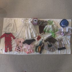 Various Doll Clothes, Most For American Girl Size Dolls 12 In