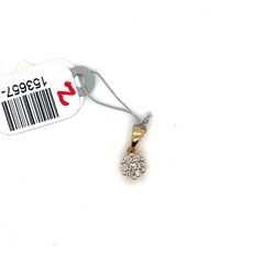 10kt Gold Flower Set Diamond Pendant .20ctw 0.70grams 153657 12