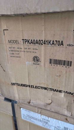 MITSUBISHI/TRANE HVAC 24000 BTU single zone heat pump