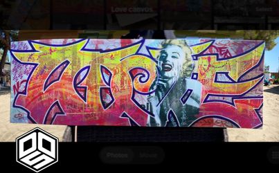 59 X 19.5 Canvas“LOVE” Marilyn Monroe $300