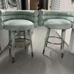 Blue Cocktail Chair Set 