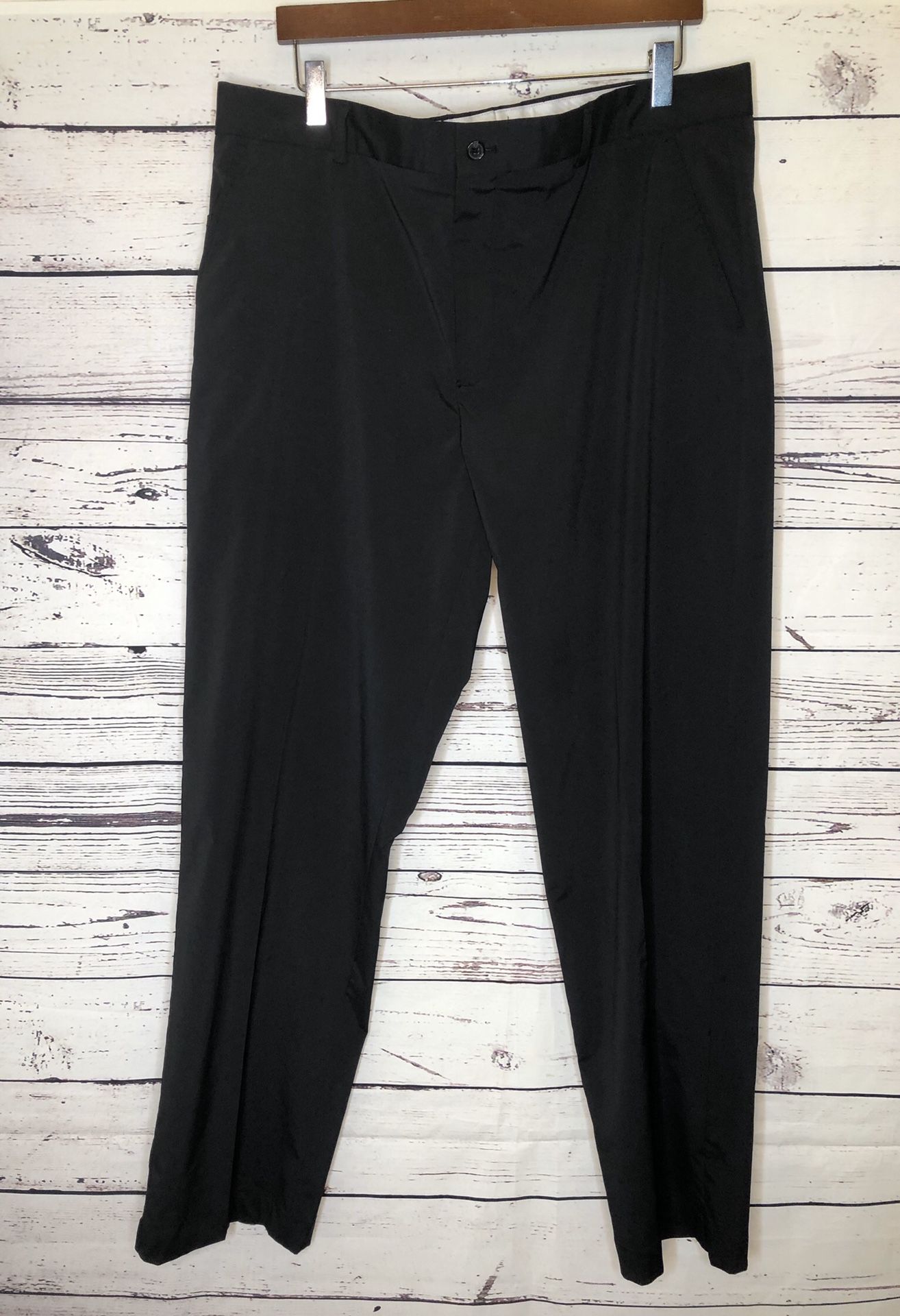 Greg Norman Men's Pants Golf Stretch Activewear Wrinkle Resist Black Size 38x32