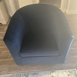 Two Royal Blue swivel  chairs