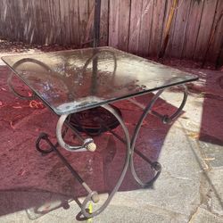 Glass Side Table 