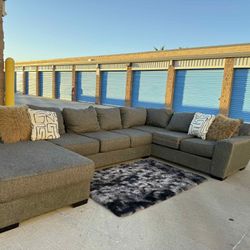 Large Sectional Couch Gray