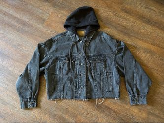 American Eagle, black venom, hooded crop top jacket American Eagle, black venom, hooded crop top jacket