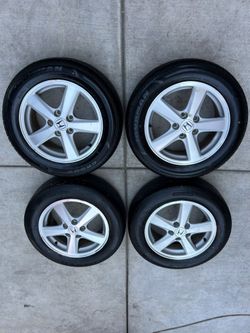 Set of Honda 16in wheels 5x114.3 (5x4.5) Tires 205/60r16 fit Accord Civic Acura tsx Ilx