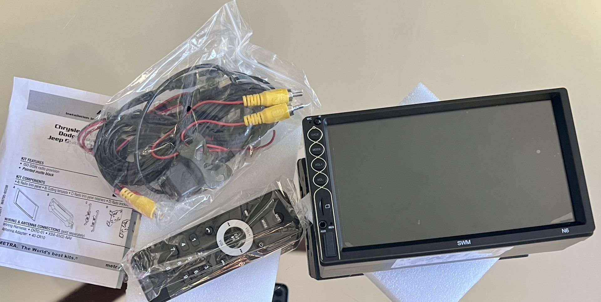 Double Din Car Radio W/Harness