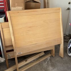 Twin Bed and Night Stand Solid Wood