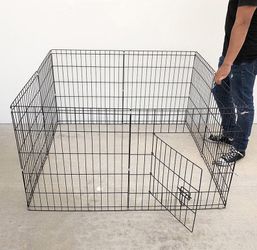 $39 (New in Box) Foldable 24” tall x 24” wide x 8-panel pet playpen dog crate metal fence exercise cage
