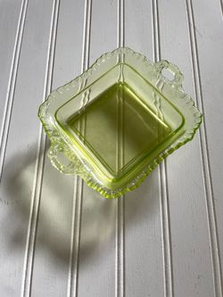 Vaseline Glass Dish