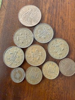 UNITED KINGDOM, GREAT BRITAIN - Vintage Bulk Coin Lot - New Penny and Pence