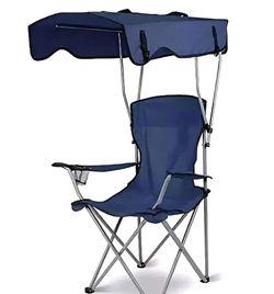 Folding Canopy Camp Chair with Cup Holder
