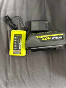 Ryobi 40v charger and battery 4ah