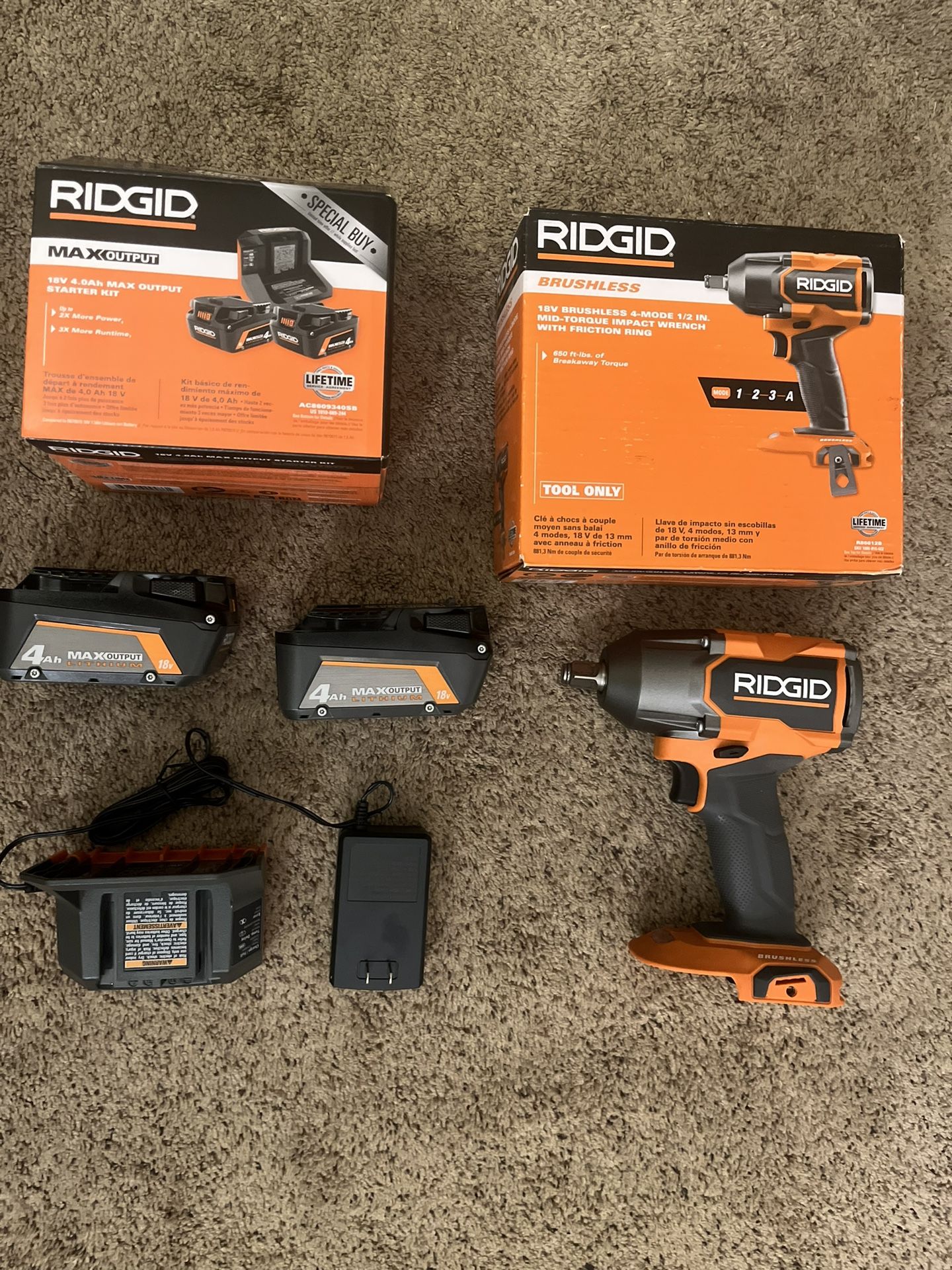 Impact Wrench Plus Batteries Plus Charger 