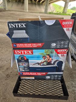 Intex SELF Inflate/Deflate Queen Air Mattress W/Headboard