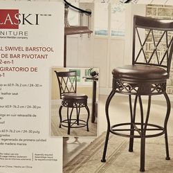 High Bar Stools - Rod Iron Back