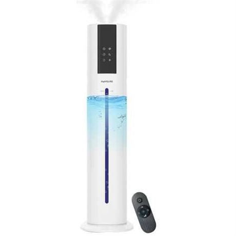 HUMSURE Humidifier Suitable for Large Room, 2.4gal/9L Bedroom Silent Humidifier, 3-Speed Ultrasonic Cool Mist Humidifier, Timer, Aromatherapy Cotton,