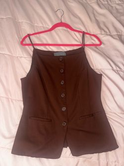 Sunday in Brooklyn Brown button down top