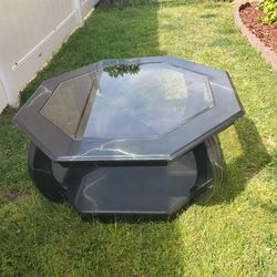 Coffee Table Black With Glass Top