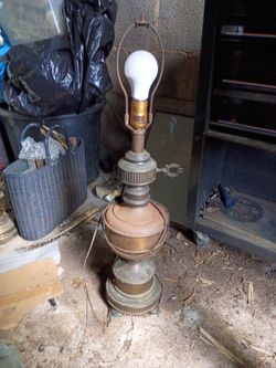 Antique Brass Oil Lamp Table Lamp
