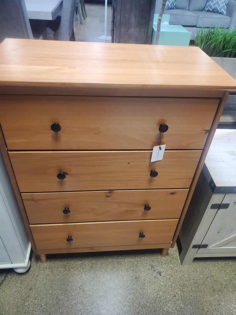 Mid Century Modern Vertical 4 Drawer Dresser(New)