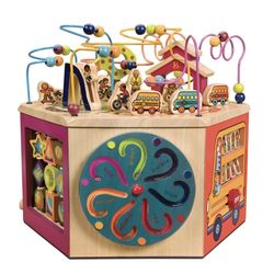 B. toys Wooden Activity Cube