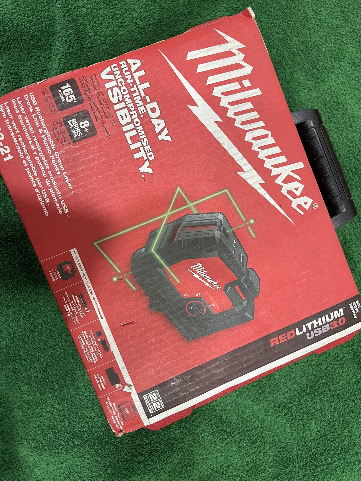 Milwaukee Cross Line Laser And Plumb Points USB Red Lithium Read Below
