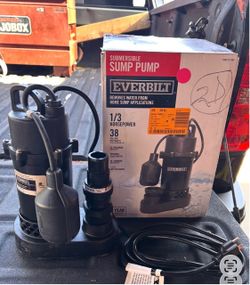 New 1/3 HP Aluminum Sump Pump Tether Switch