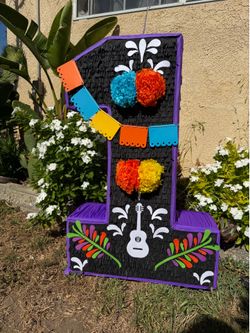 Coco day of the dead inspired number one pinata numero uno