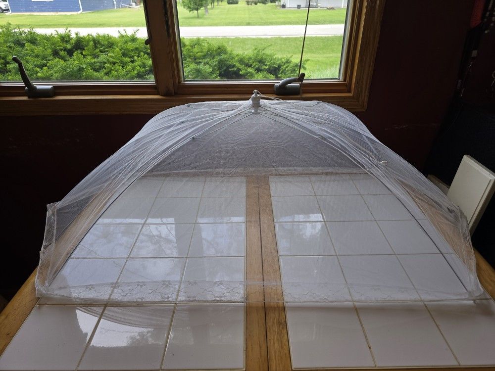 3 Big Lace Picnic Table Food Covers/protector