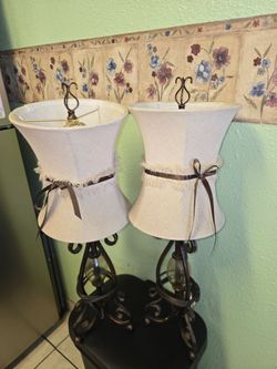 rustic wrought-iron table lamps