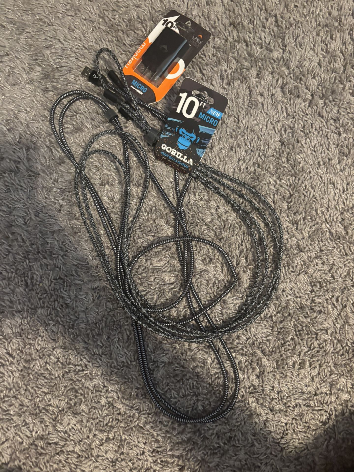 Two Unused 10 Foot Chargers