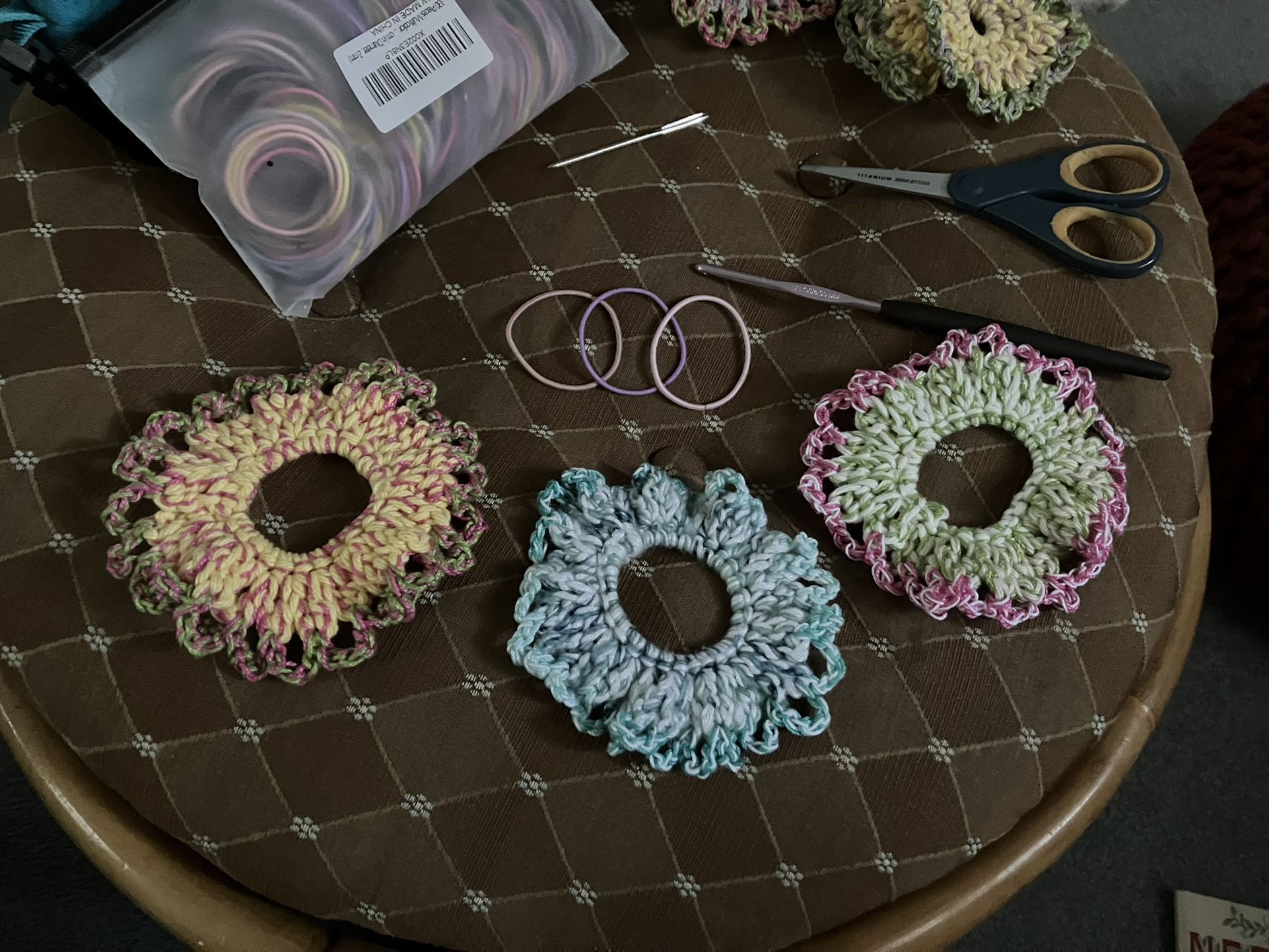 Cotton hand crochet hair bands 3 for $5
