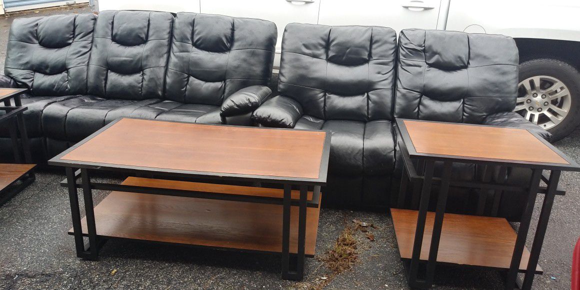 Sofa recliner with end tables